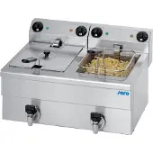 Saro Friteuse met kraan 2 x 10 Liter met 2 jaar garantie