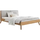 Hasena Trento 16 Simone bedombouw massief houten bed/gestoffeerd hoofdbord