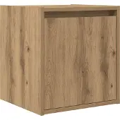 vidaXL Nachtkastje wandgemonteerd 38x34x40 cm artisanaal eikenkleur