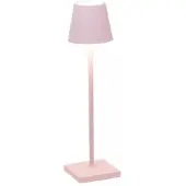 Zafferano Poldina micro acculamp IP65 roze micro, dimbaar, paars / roze / rose, Aluminium, Modern
