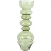 HBX natural living Vaas glas Ø12xh33,5cm lichtgroen groen Keramiek Vaas