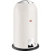 Wesco Kickmaster Junior Prullenbak | Pedaalemmer | 12 Liter | Metaal - Wit | Afvalemmer