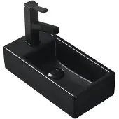 Mexen Inez opzetwastafel rechts 41 x 21 cm, zwart mat - 21484085R