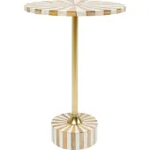 Kare design Bijzettafel Domero Cirque Gold White Ø40cm