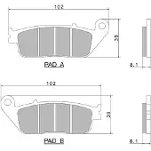 Nissin Premium A0020 2p-202ns Semi-gesinterde Remblokken