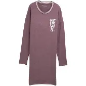 Tom Tailor - Nachthemd in gemêleerde look - Maat 40 - purple-medium-melange