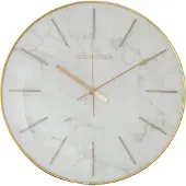 Decostar Wandklok ro Bellamy wit marmer