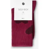 Sissy-Boy Rode sokken met hartjes van | Maat: 39-41