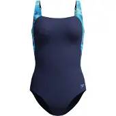 Speedo - Women's Shaping LunaLustre Printed 1 Piece - Badpak 48, blauw