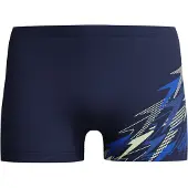 Speedo Medley Logo Aquashort Heren - Strakke Zwemshort Heren - Vormvaste Zwemboxer Heren - Sportzwembroek Heren met Trekkoord - Marine/Blauw - XXXL