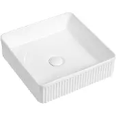 Mexen Grovo opbouw wastafel geribbeld 41 x 41 cm, wit - 22304100