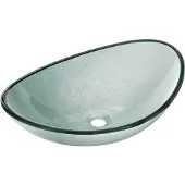 Mexen Sonia glazen opbouw wastafel 54 x 37 cm, zilver - 24145411