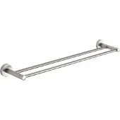 Mexen Remo dubbele handdoekhouder, geborsteld nikkel - 7050725-97