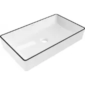 Mexen Nadia opzetwastafel 62 x 35 cm, wit/zwart - 21616007