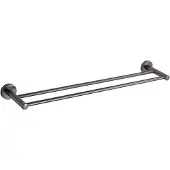 Mexen Remo dubbele handdoekhouder, geborsteld geweergrijs - 7050725-66