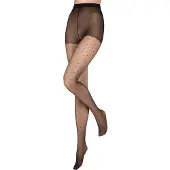 Sarlini Panty met ruit-stip patroon 20den S/M