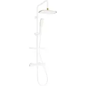 Mexen KT49 opbouwdouchekop met regendouche en thermostatische kraan, wit/goud - 771504993-25