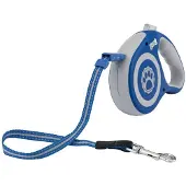 Zoofari Uittrekbare hondenriem - 5M - Blauw/grijs - max 20kg