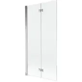 Mexen Mist badwand 2-delige links 90 x 150 , transparant, chroom - 8A9-090-002-01-00-L