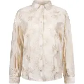 NUKUS Dames Blouses Nola Blouse Embroidery - Creme - Maat S