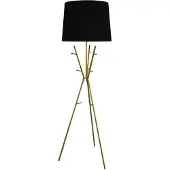 Invicta Vloerlamp WARDROBE 175cm gouden kledingkast met zwarte stoffen kap - 47915