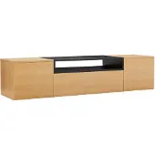 Riess TV-bord LOFT 160 cm hangend naturel zwart - 47808