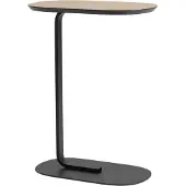 Muuto Relate Bijzettafel Oak Laminate|Black | 73.5 cm