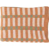 Woood Vola Kleed - Katoen - Groen/Oranje - 1x170x130