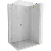Mexen Lunar draaideur douchecabine rechts 80 x 90 , transparant, goud - 834-080-090-50-00-P