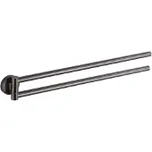 Mexen Remo dubbele draaibare handdoekhouder, geborsteld geweergrijs - 70507255-66