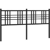 vidaXL Vervangend hoofdbord 160 cm metaal zwart