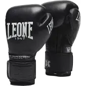 Leone1947 The Greatest Laces Leather Boxing Gloves Zwart 14 oz