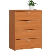 Akord Olijfbast Schoenkast RUBIN - Klassieke Vierdeurs Opbergoplossing voor 12 Paar Schoenen - 66cm breed, Mat Afwerking - Zelfmontage Meubel