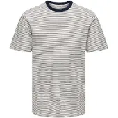 Only & Sons Shirt 'ONSFRED' crème / donkerblauw
