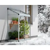 Canopia Kweekkas Lean To - Polycarbonaat - Zilver - 125x64x160cm