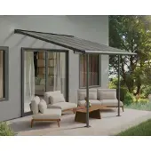 Canopia Palram | - Terrasoverkapping Sierra - Donkergrijs - 3x3m