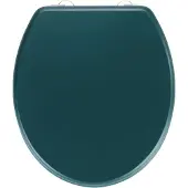 Wenko WC bril Prima - mat donkergroen MDF - FSC hout - RVS scharnieren - Toiletbril - Toiletzitting - Donkergroen