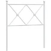 vidaXL Vervangend hoofdbord 75 cm metaal wit