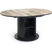 Vicco Eettafel Tavero, Eiken rustiek/Zwart, 120-160 x 120 cm uitschuifbaar