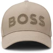 BOSS Pet van katoenen twill met gestructureerd logo