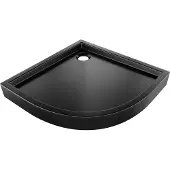 Mexen Flow+ kwartronde douchebak 80 x 80 , zwart mat - 46Q708080H