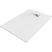 Mexen Hugo rechthoekige SMC-douchebak 110 x 90 , wit, inox afdekplaat - 42109011-X