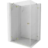 Mexen Lunar links scharnierend douchecabine 75 x 90 , transparant, goud - 834-075-090-50-00-L