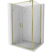 Mexen Exo draaibare doucheruimte 120 x 100 , transparant, goud - 8182-120-100-50-00