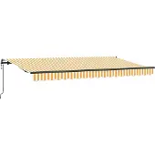vidaXL Uitschuifbare luifel Geel 400 x 200 cm Stof