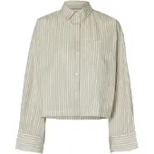 Selected Blouse 'SLFASTHA' donkerbeige / wit
