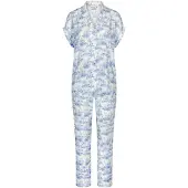 Triumph Pyjama ' Red Label Boyfriend Fit ' lichtblauw / wit