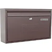 Teramo Dual Access Grote stalen brievenbus - bruin, 320x360x80 mm, 4771