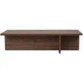 CALICOSY Salontafel met rechthoekig blad en asymmetrische poot l120 cm harbor