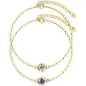 MYC Paris Geboortesteen armbanden - Goud, kristal en paars